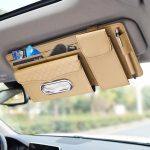 Premium Leather Car Sun Visor Organizer